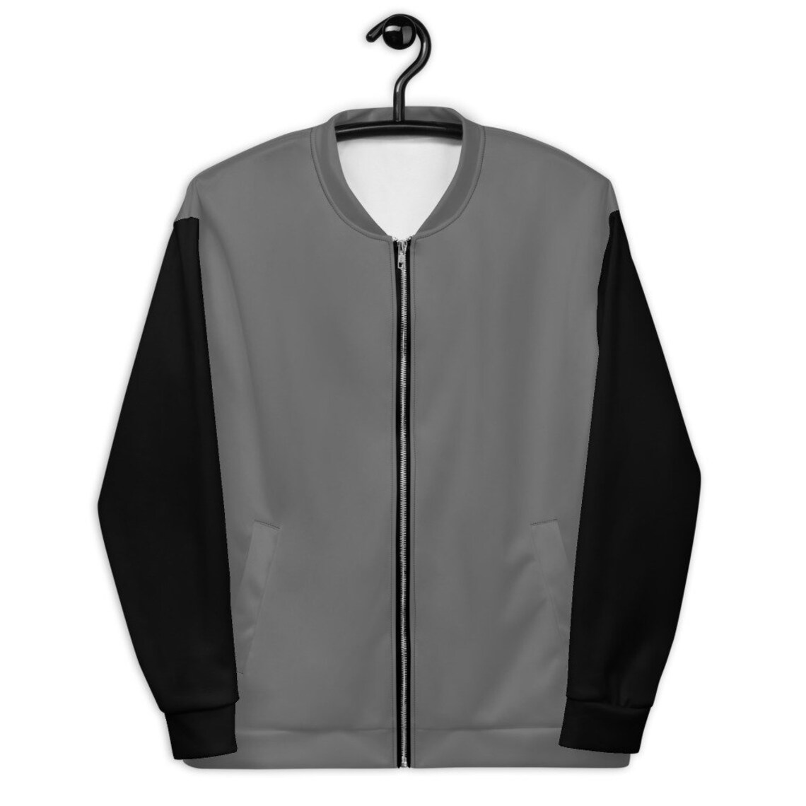 Unisex Grey Bomber Jacket Etsy