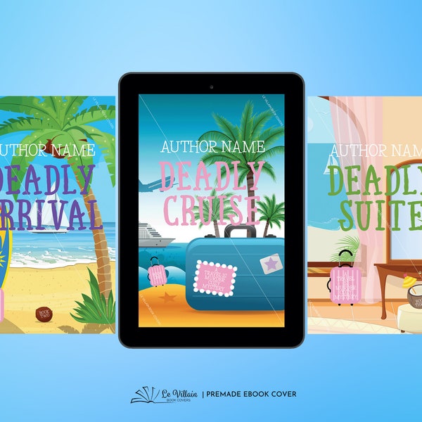 Premade Cozy Mystery eBook Cover Trilogy (Travel Cozy Mystery) | Customizable eBook Cover | Book Cover Design