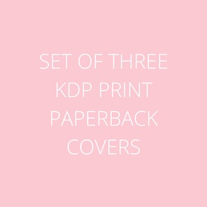 Set di tre fogli aggiuntivi con stampa KDP in brossura completa/copertura in brossura/copertina di libro prefabbricata