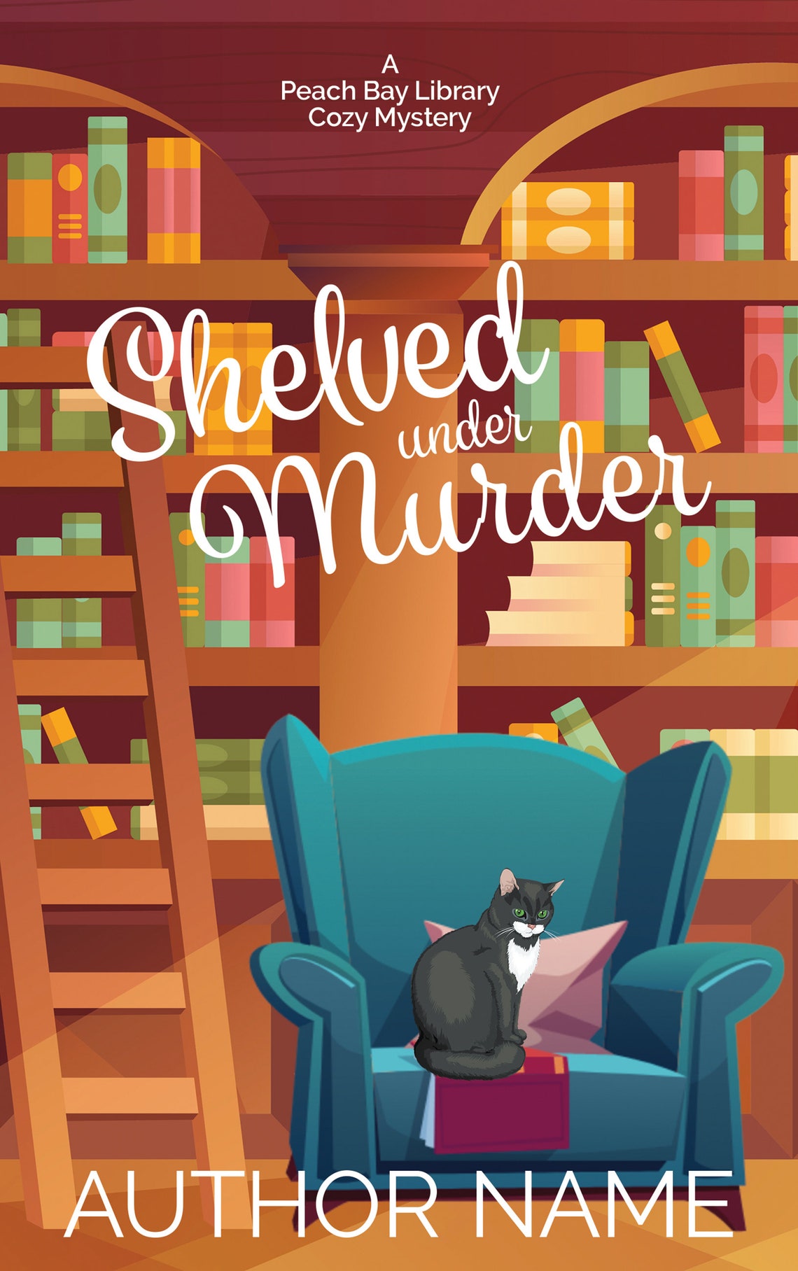 Premade Cozy Mystery Book Cover Trilogy Library Cozy Mystery Etsy
