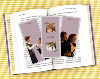 Marcapáginas del Titanic: Diseño de Jack y Rose laminado a mano