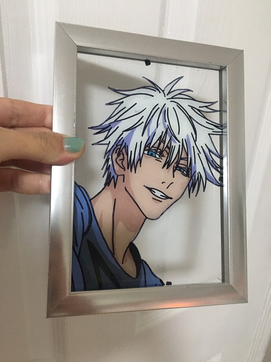 Gojo Satoru Jujutsu Kaisen Glass Painting Etsy