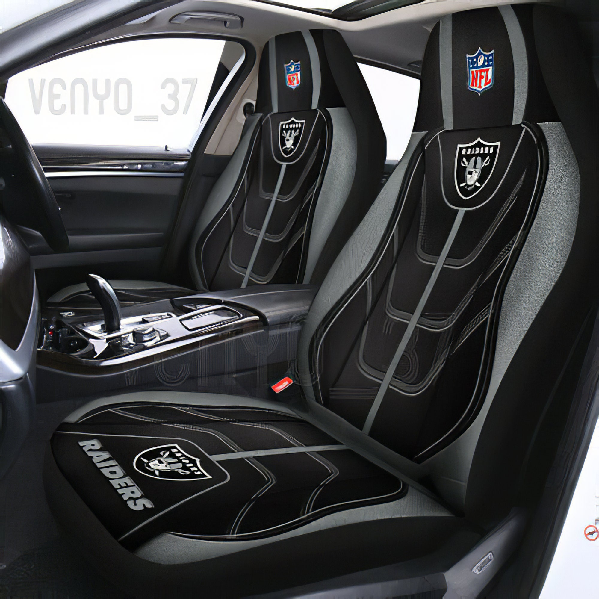 OaklandRaiders NFL Car seat covers high end and luxury Etsy
