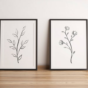 Art Prints Download Modern Black And White Bedroom Downloadable Floral Flowers Office Sets Wall Art Prints Set of 2 Modern Artwork For Walls