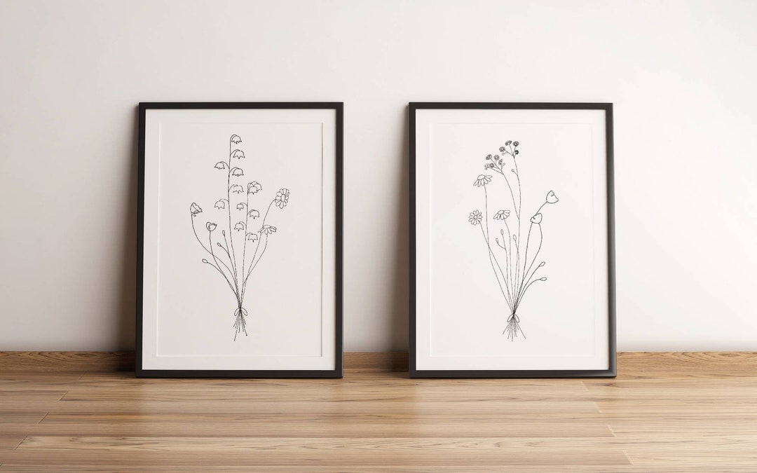 Digital Print Minimalist Wall Art Printable Set of 2 Digital Download ...