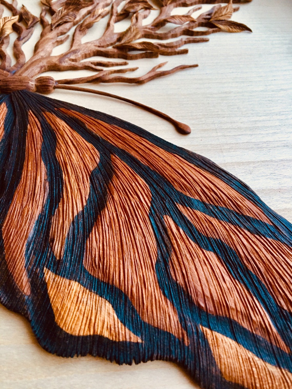 Butterfly Wooden Sculpture/Carving Butterfly Home Decor/Wood Etsy