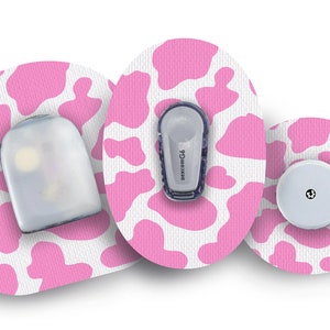 Candy Cow Print Patch for Freestyle Libre, Dexcom G6, Omnipod, & Medtronic CGMs, Waterproof Diabetes Stickers