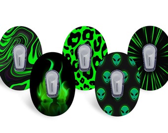 Paquete de parches Neon Nightscape para CGM Freestyle Libre, Dexcom G6, Omnipod y Medtronic, pegatinas impermeables para diabetes