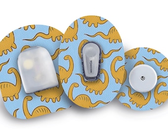 Dreamy Dino Patch for Freestyle Libre, Dexcom G6, Omnipod, & Medtronic CGMs, Waterproof Diabetes Stickers
