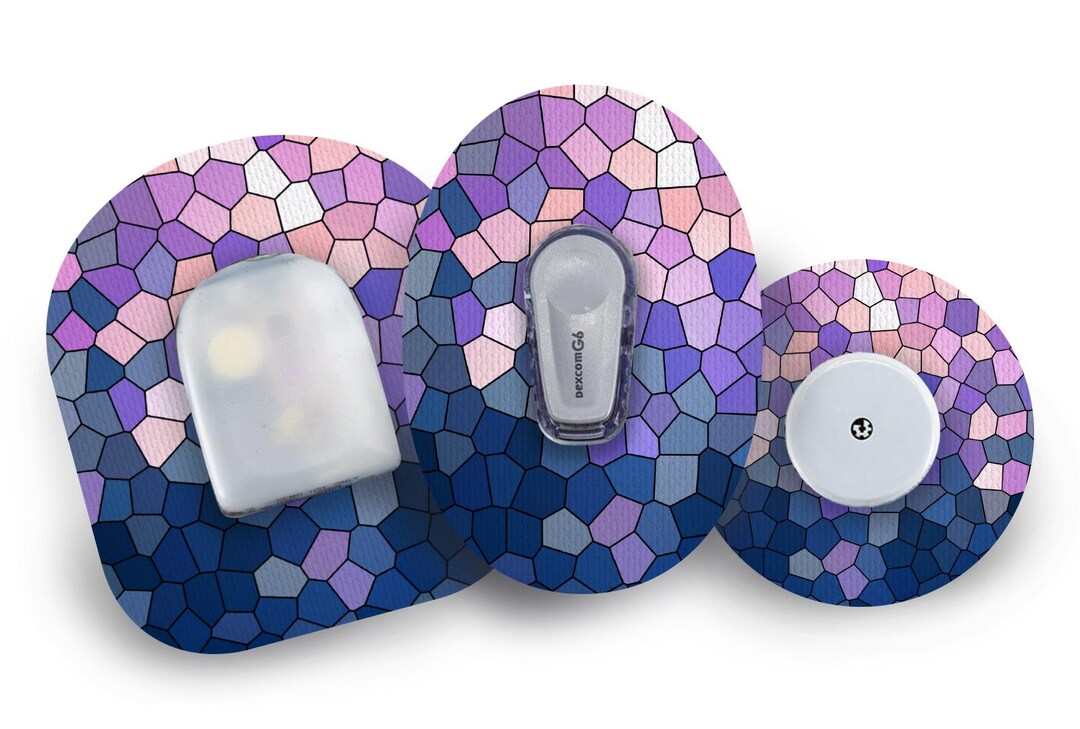 Purple Glass Patch for Freestyle Libre, Dexcom G6, Omnipod, & Medtronic ...