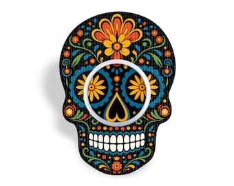 Day of the Dead Patch for Freestyle Libre, Dexcom G6, Omnipod, & Medtronic CGMs, Waterproof Diabetes Stickers