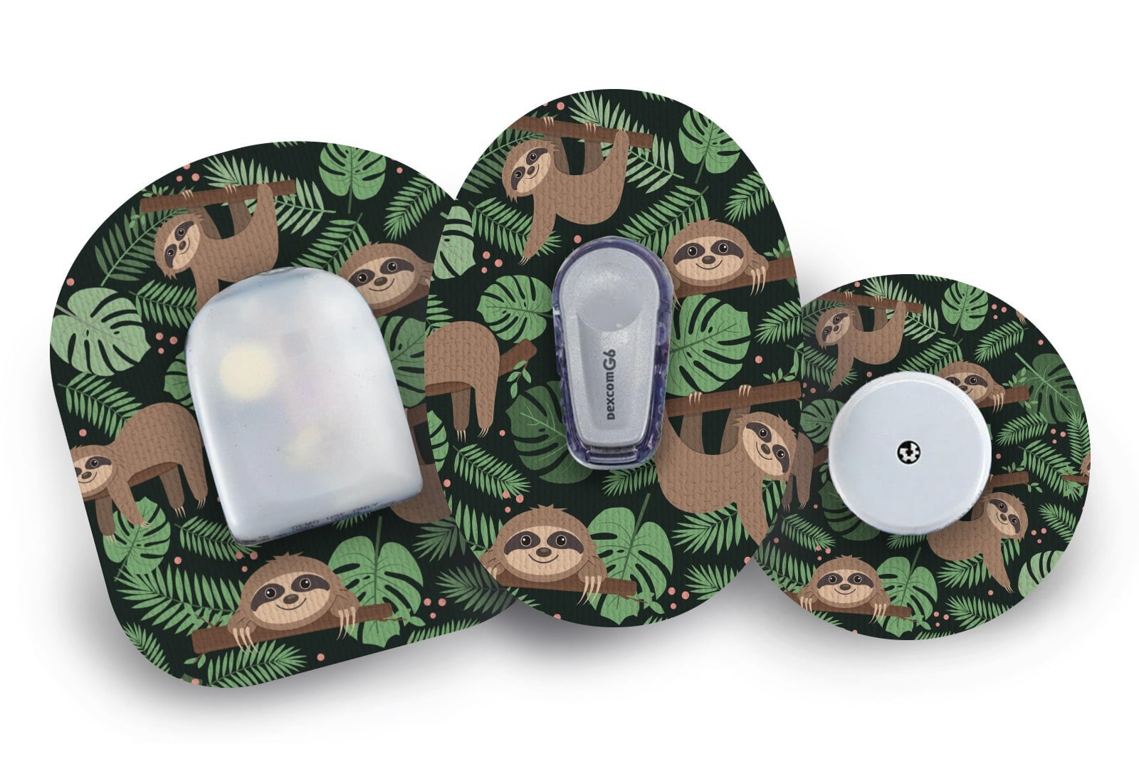 Sloth Patch for Freestyle Libre, Dexcom G6, Omnipod, & Medtronic CGMs, Waterproof Diabetes Stickers