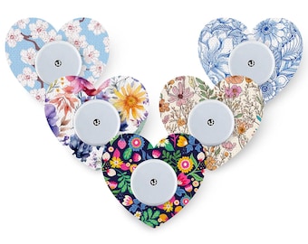 Heartfelt Favourites Patch Pack for Freestyle Libre, Dexcom G6, Omnipod, & Medtronic CGMs, Waterproof Diabetes Stickers