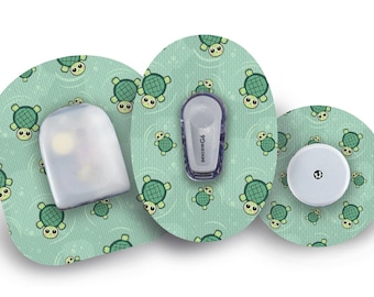 Turtle Patch for Freestyle Libre, Dexcom G6, Omnipod, & Medtronic CGMs, Waterproof Diabetes Stickers