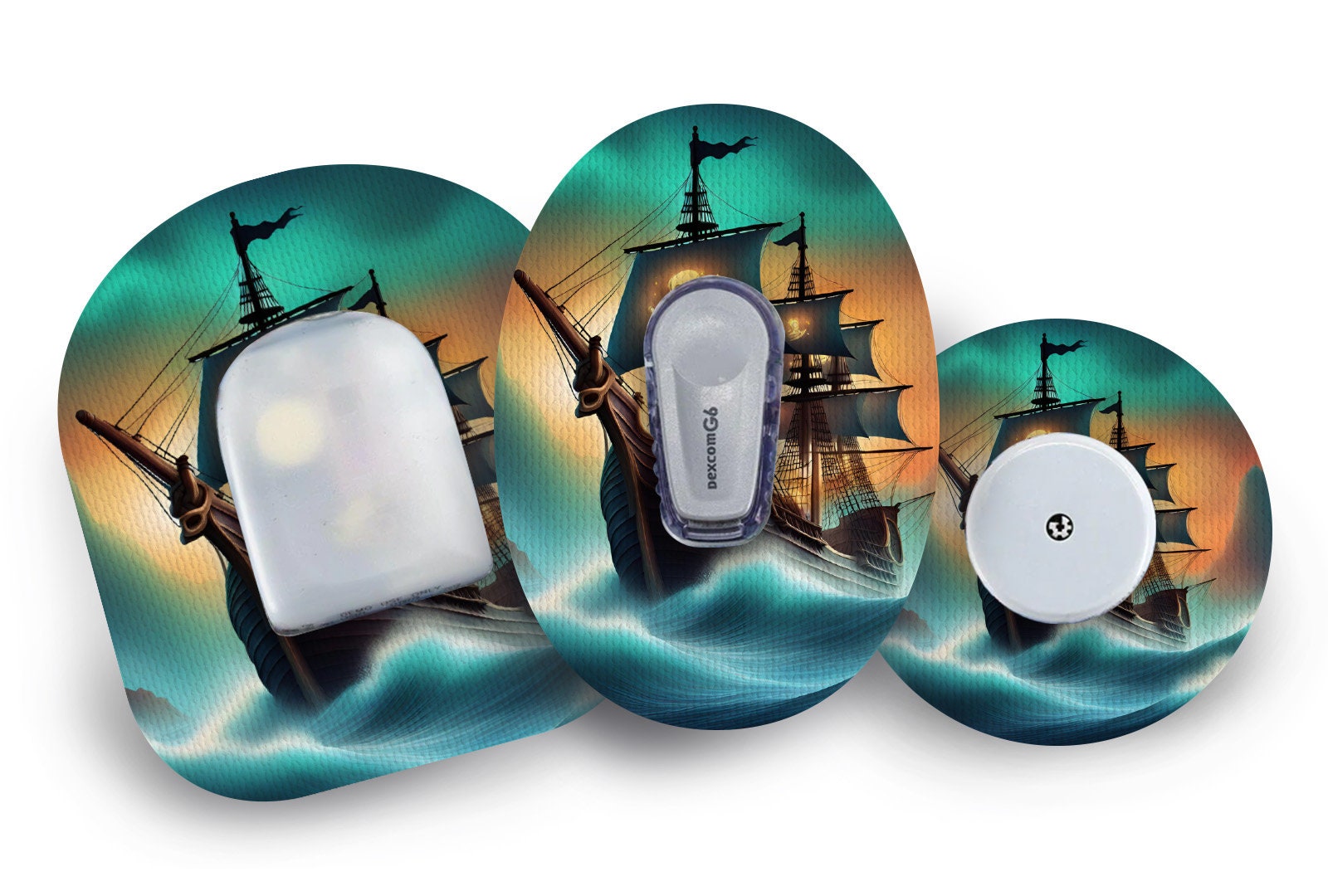 Pirate Ship Patch for Freestyle Libre, Dexcom G6, Omnipod, & Medtronic ...