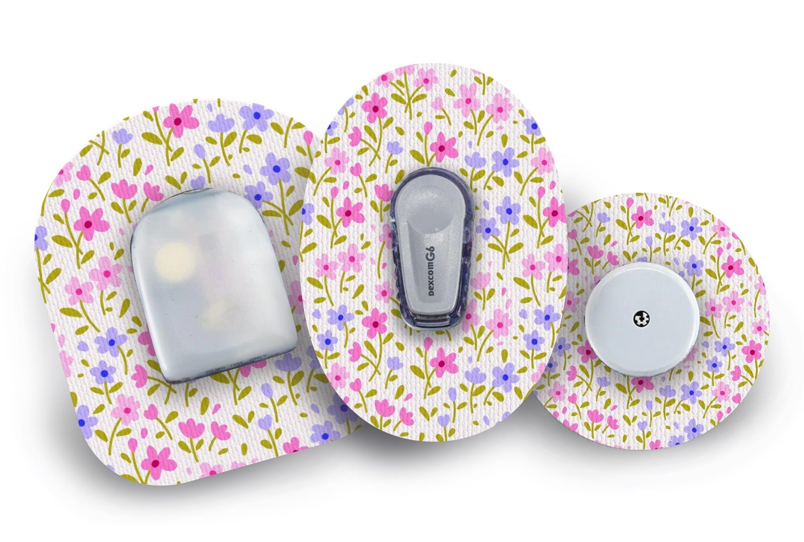 Cute Meadow Patch for Freestyle Libre, Dexcom G6, Omnipod, & Medtronic CGMs, Waterproof Diabetes Stickers