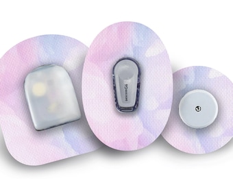 Pink Sky Patch for Freestyle Libre, Dexcom G6, Omnipod, & Medtronic CGMs, Waterproof Diabetes Stickers