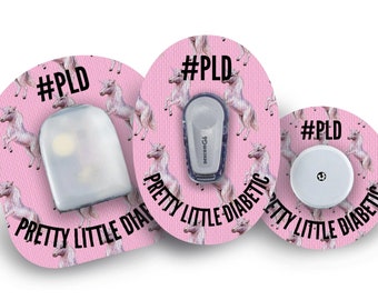 Pretty Little Diabetic Patch for Freestyle Libre, Dexcom G6, Omnipod, & Medtronic CGMs, Waterproof Diabetes Stickers