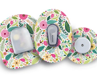 Bloom Petals Patch for Freestyle Libre, Dexcom G6, Omnipod, & Medtronic CGMs, Waterproof Diabetes Stickers