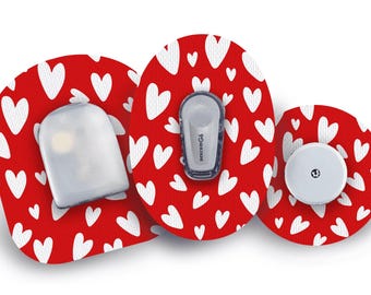 Heart Throb Patch for Freestyle Libre, Dexcom G6, Omnipod, & Medtronic CGMs, Waterproof Diabetes Stickers