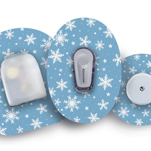 Låt det snöa-lapp för Freestyle Libre, Dexcom G6, Omnipod och Medtronic CGM, vattentäta diabetesklistermärken