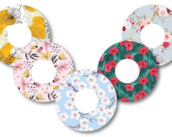 Paquete de parches Garden Party para CGM Freestyle Libre, Dexcom G6, Omnipod y Medtronic, pegatinas impermeables para diabetes