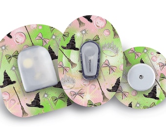 Wild Witch Patch for Freestyle Libre, Dexcom G6, Omnipod, & Medtronic CGMs, Waterproof Diabetes Stickers