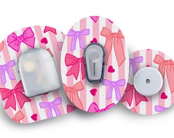Bows Patch for Freestyle Libre, Dexcom G6, Omnipod, & Medtronic CGMs, Waterproof Diabetes Stickers