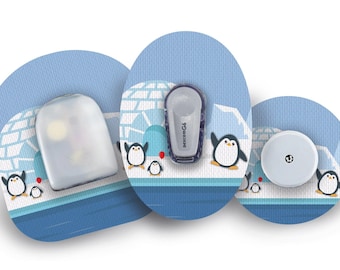 Chilly Penguin-patch voor freestyle libre, Dexcom G6, Omnipod en Medtronic CGM's, waterdichte diabetesstickers