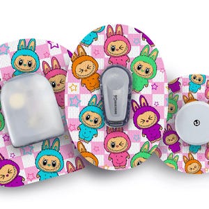 Labubu Patch for Freestyle Libre, Dexcom G6, Omnipod, & Medtronic CGMs, Waterproof Diabetes Stickers