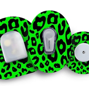 Retro Leopard-lapp för Freestyle Libre, Dexcom G6, Omnipod och Medtronic CGM, vattentäta diabetesklistermärken