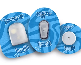 Powered Patch for Freestyle Libre, Dexcom G6, Omnipod, & Medtronic CGMs, Waterproof Diabetes Stickers