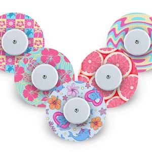 Summer Party Patch Pack voor Freestyle Libre, Dexcom G6, Omnipod en Medtronic CGM's, waterdichte diabetesstickers