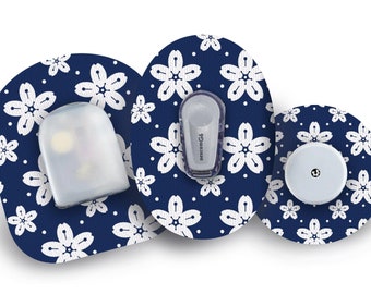 Pretty Little Flowers Patch for Freestyle Libre, Dexcom G6, Omnipod, & Medtronic CGMs, Waterproof Diabetes Stickers