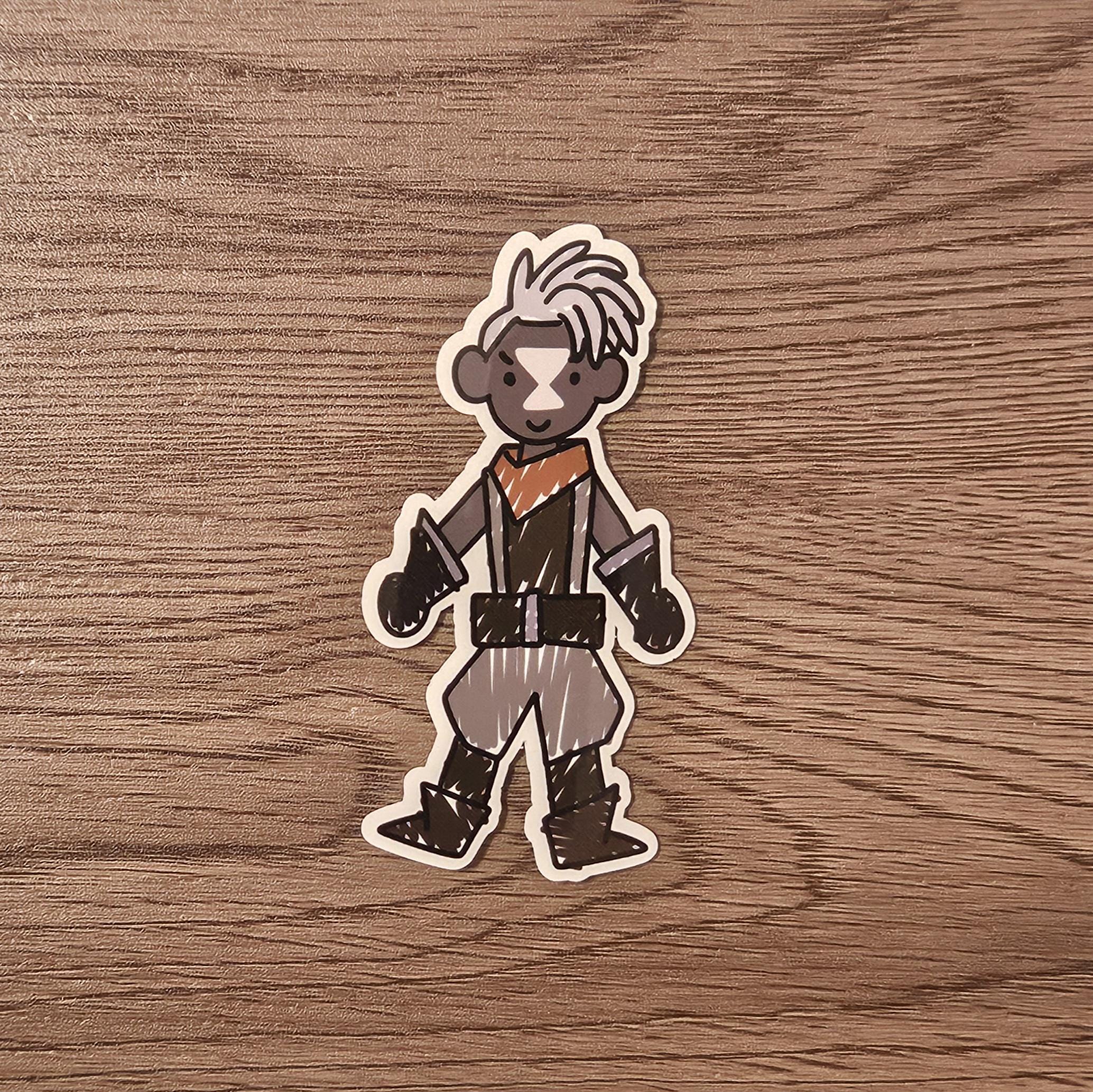 Ekko Scribble Sticker - Arcane