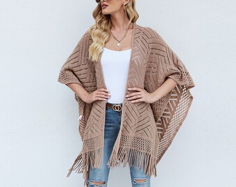 sweater shawl wrap with sleeves