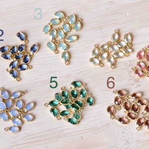 Pendientes hechos a mano Conjunto flores y cuentas de cristal imagen 4