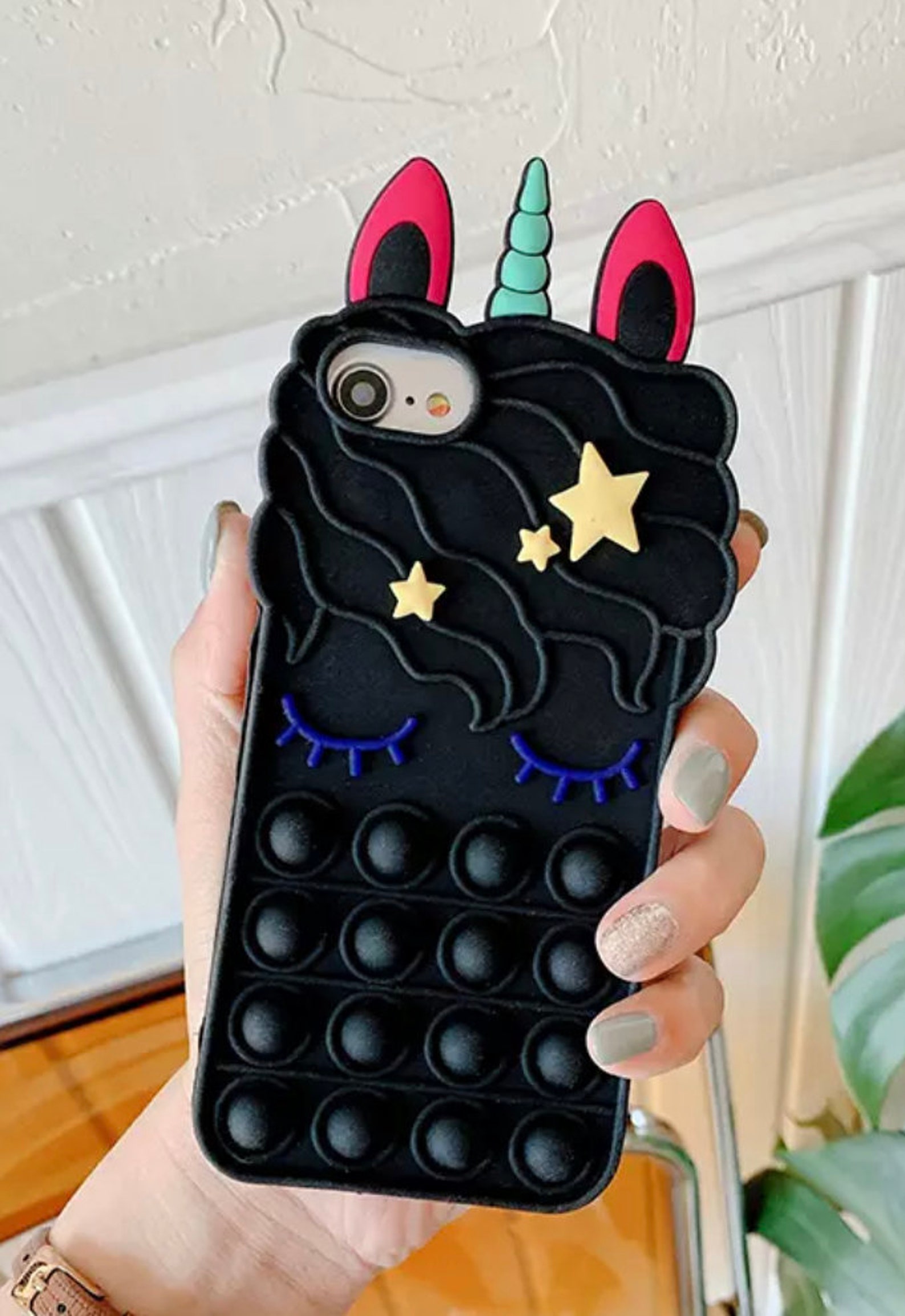 Soft Silicone Fidget Toys Phone Case Push Pop Bubble Sensory Etsy