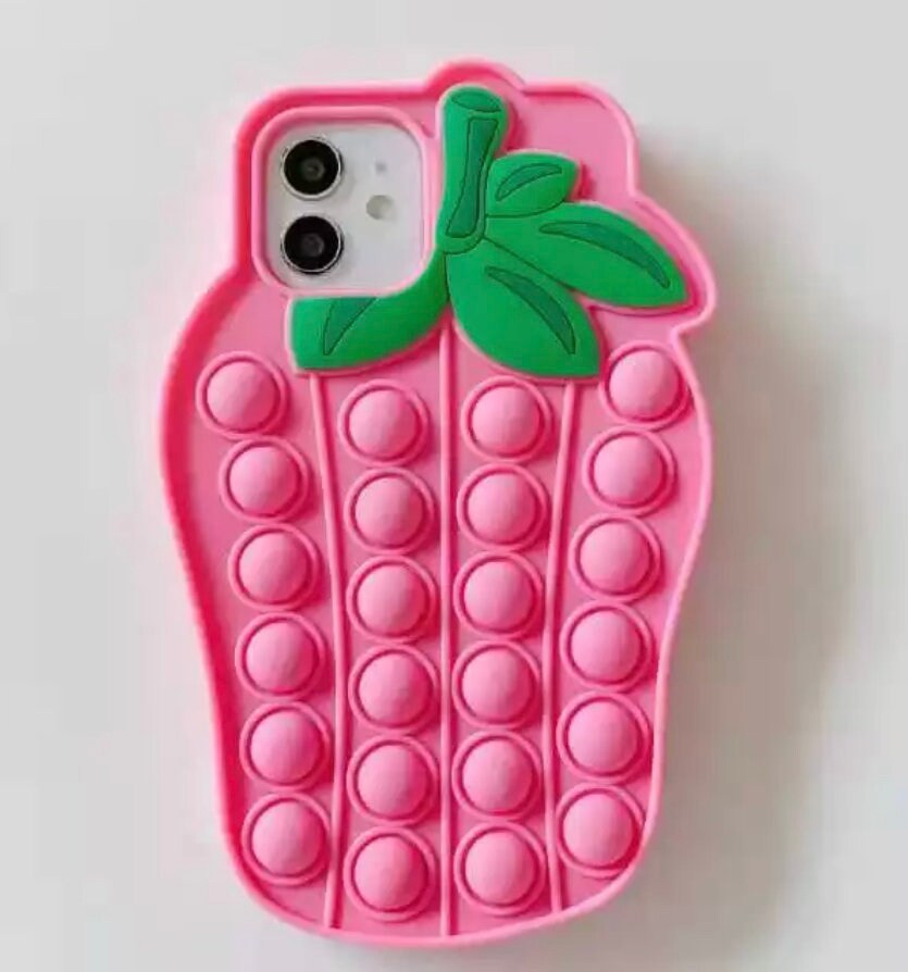 Soft Silicone Fidget Toys Phone Case Push Pop Bubble Sensory Etsy