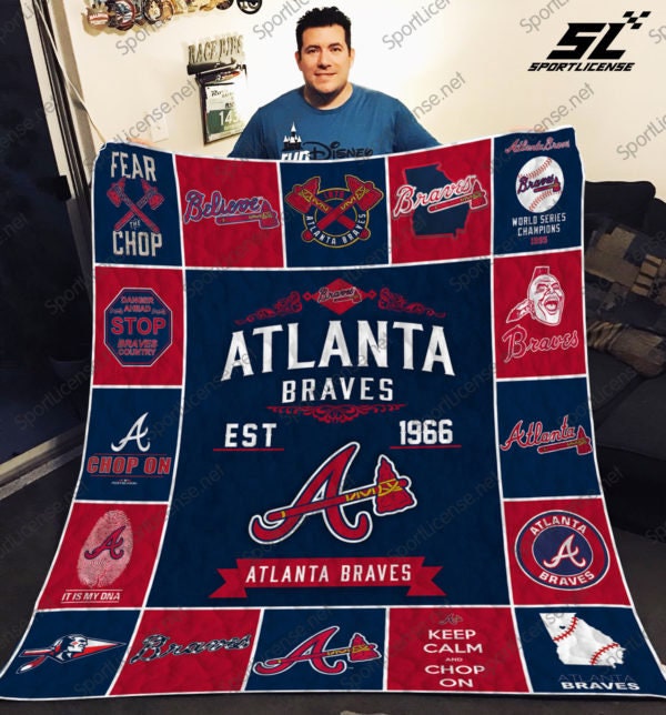Atlanta Braves Blanket MLB Team Atlanta Braves Fleece Etsy