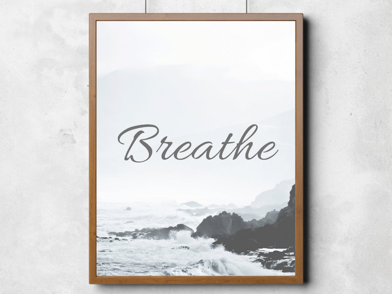 Breathe wall art counselling wall art decor printable Etsy