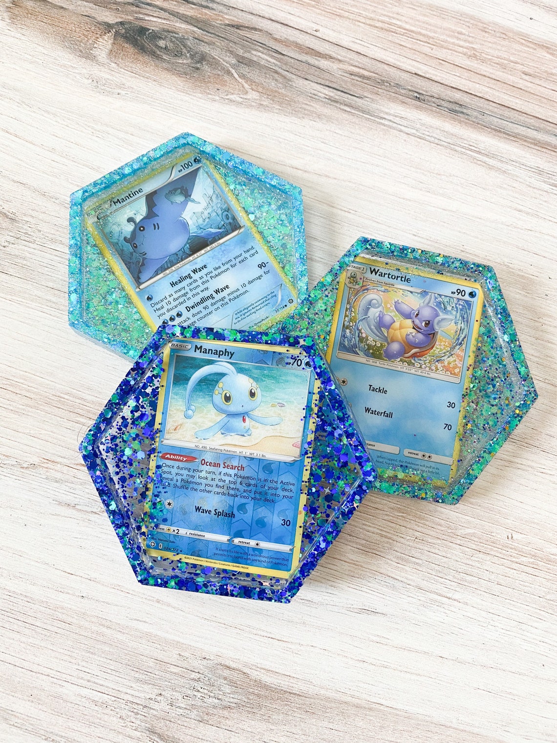 Custom Pok mon Card Coasters Water Pokemon New Home Gift Etsy