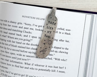 Bookmark - Dark Romance Bookmark - Handstamped Vintage Silverplate Knife - Booktok - Book Accessories - Smut Slut - Raven of Darkness - FL