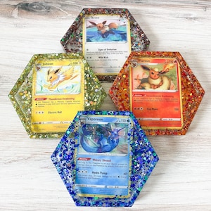 Posavasos Pokémon - Posavasos Pokémon personalizados - Elige tu Pokémon - Posavasos de epoxi - Arte Pokémon
