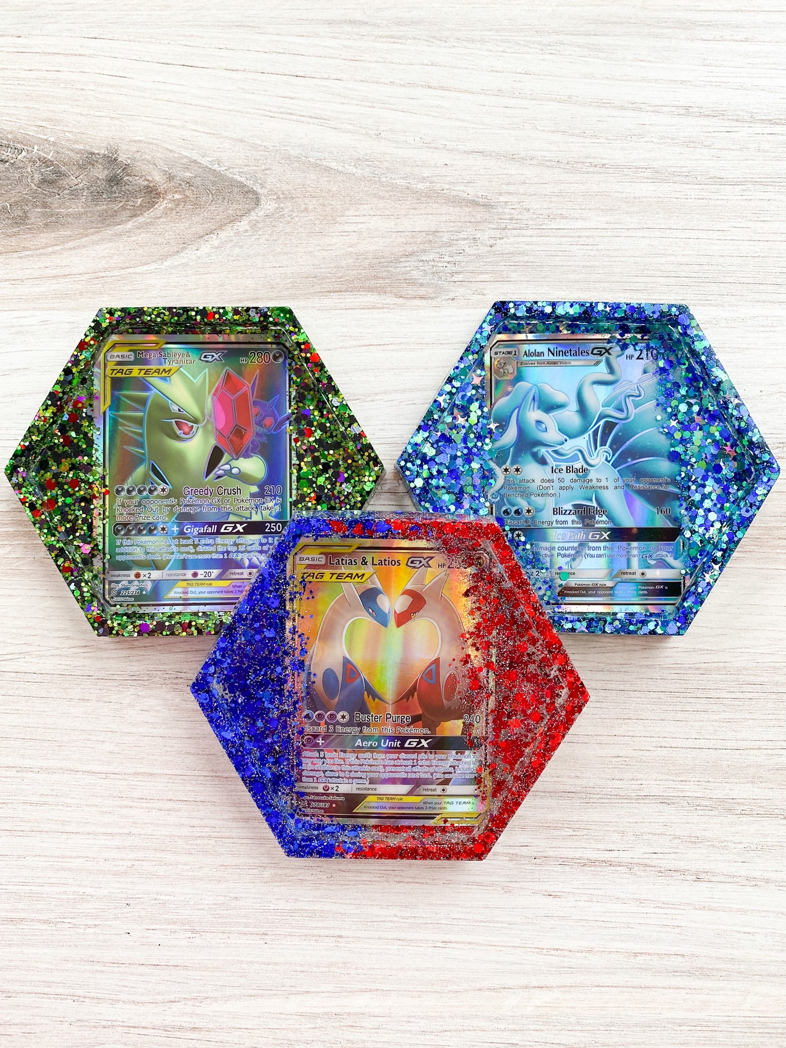 Pokémon Coaster Ex/gx/v/vmax/full Art Custom Pokémon Resin Etsy