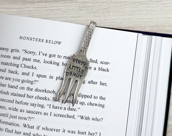 Smutty Bookmark - Dirty Little Smut - Spicy Books - Romance Reader - Hand Stamped Vintage Silverplate Fork - Gifts for a Bookworm - Unique