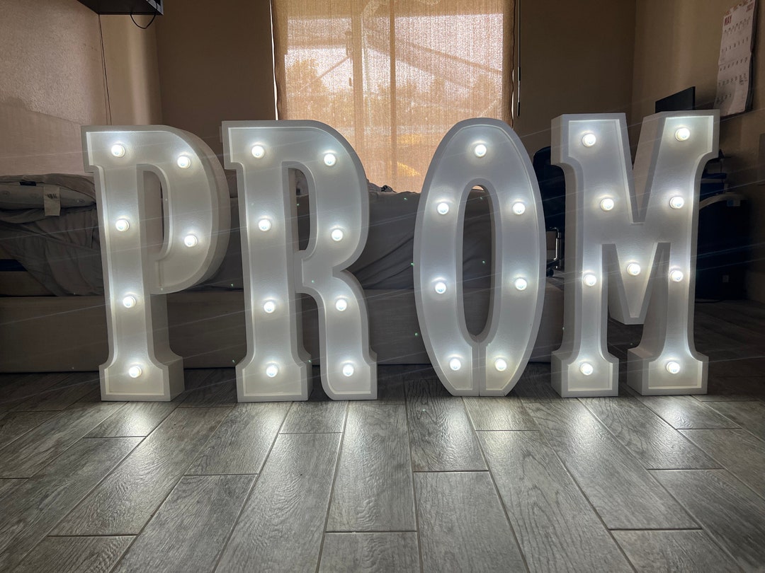 Prom Marquee Letters Etsy