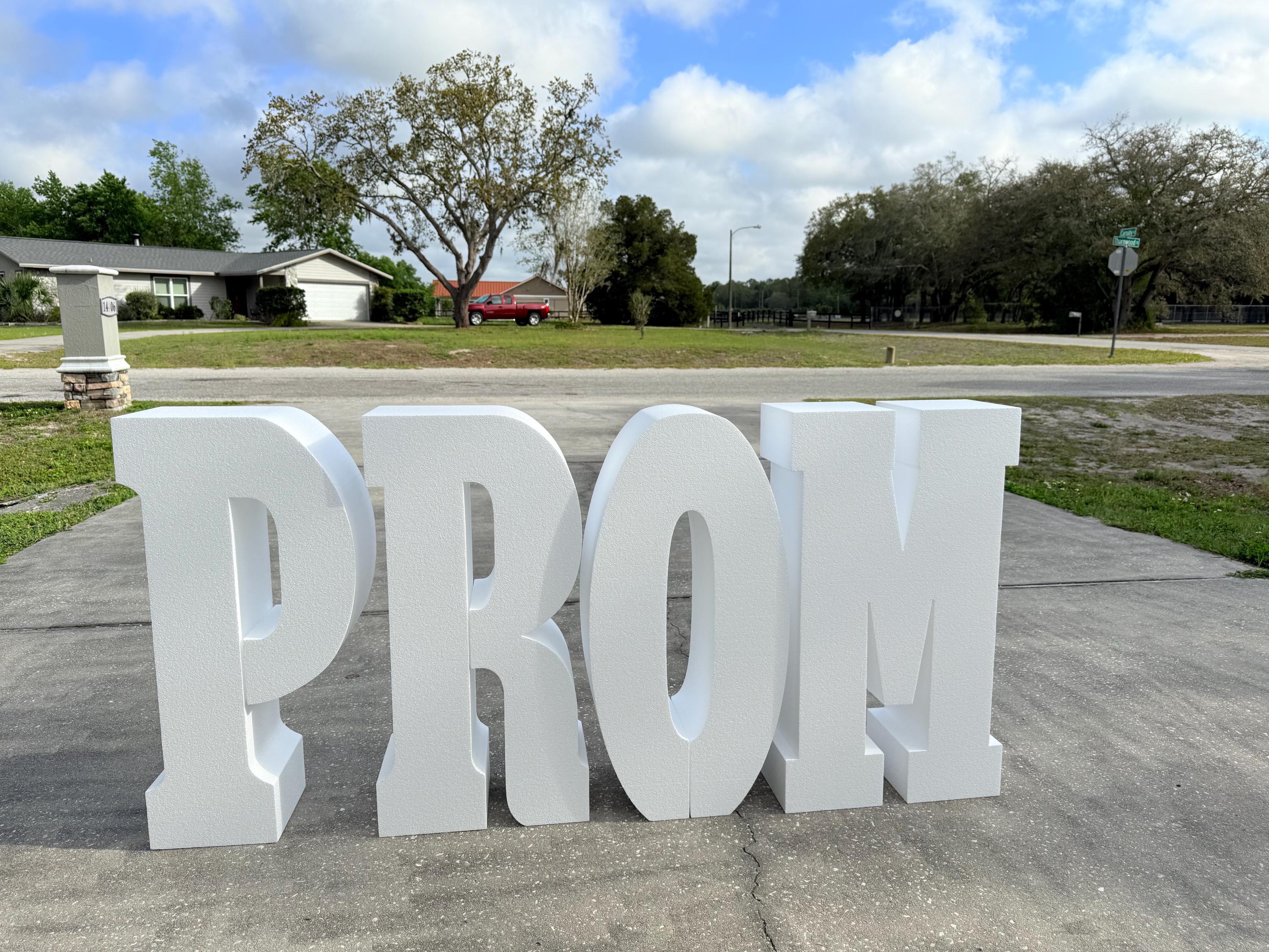 Prom Sign Lettering Prom Letters | Photo Ops | Photoshoots | Prom Party | Event Letters ...