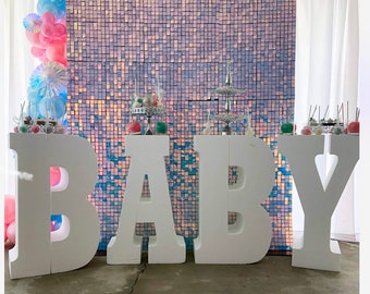 Baby shower letters, gender reveal, huge letters