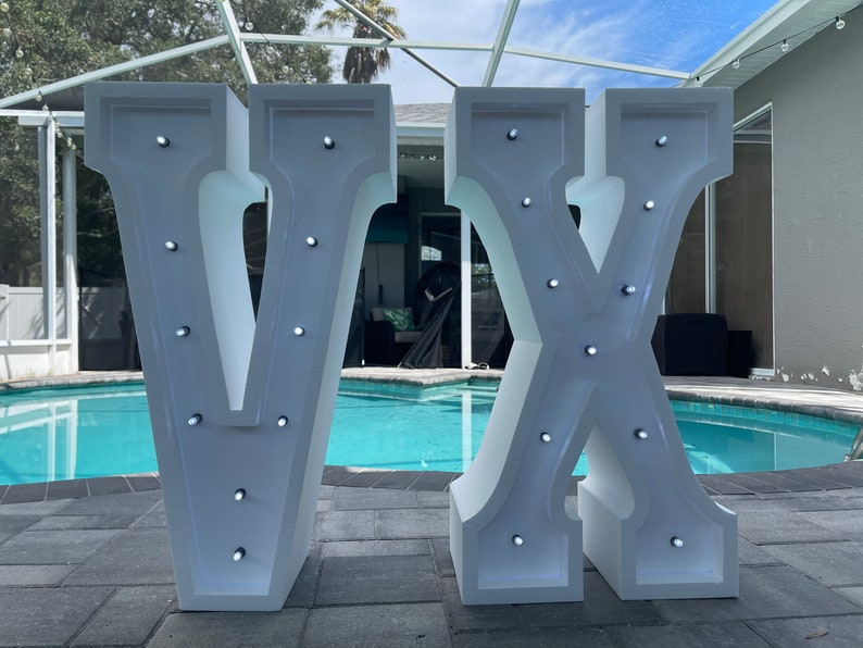 Marquee Light up Numbers Etsy